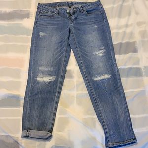 WHBM Cropped Girlfriend Jeans